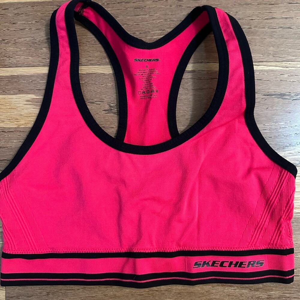 Skechers Women's Pink Sports Bra, Stretch, Medium‎